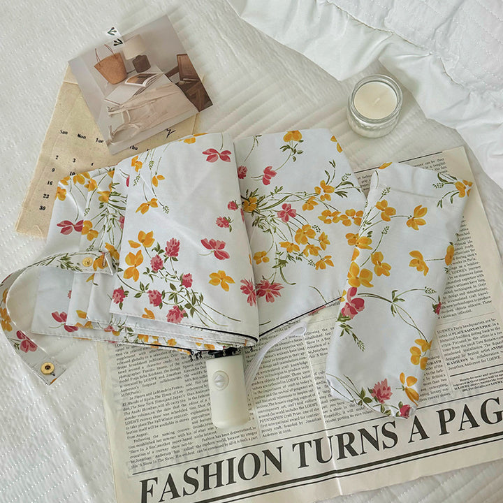 Dame Foldbar solskjerm med blomsterdesign Luvikno