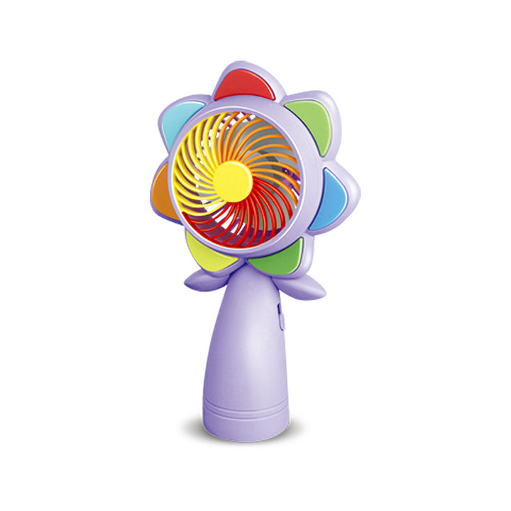 Unisex Bærbar Mini-Håndvifte i Blomsterdesign Luvikno