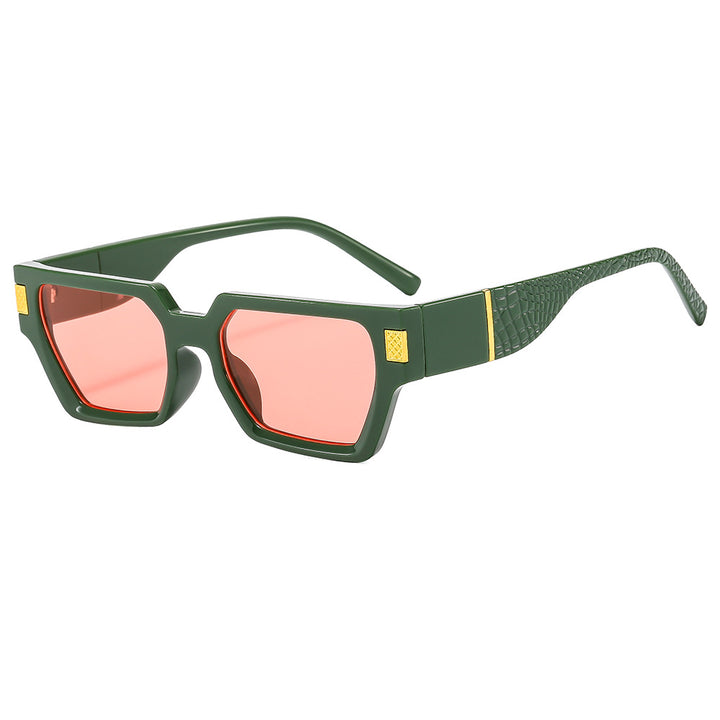 Dame Modish solbrille i markant design med Honeyglass og strukturert ramme Luvikno