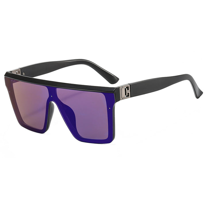Dame oversized solbrille i trendy stil med bred rammestruktur Luvikno
