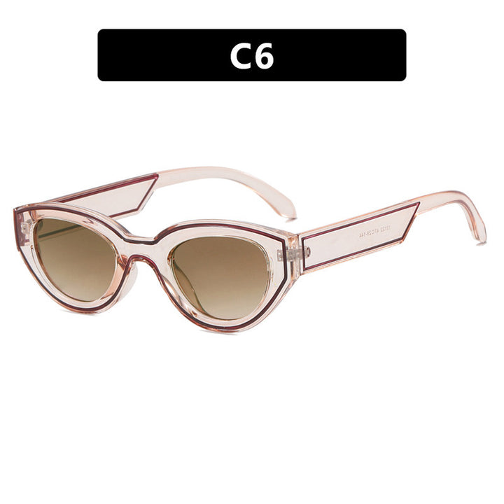 Dame Cat-Eye solbriller med innovativ ramme Luvikno