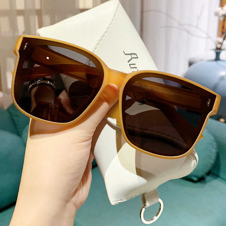 Dame Fashionable solbriller i trendy kvadratisk design Luvikno