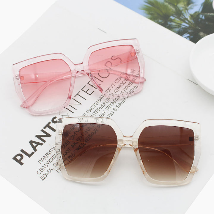 Damen elegant oversized solbrille med luksuriøs ramme Luvikno