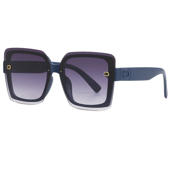 Dame oversized kvadratisk solbrille med elegant ramme Luvikno
