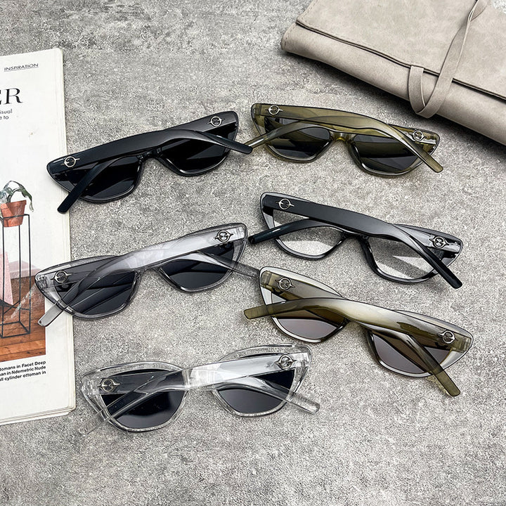 Dame Cat-Eye solbriller med UV-beskyttelse og robust ramme Luvikno