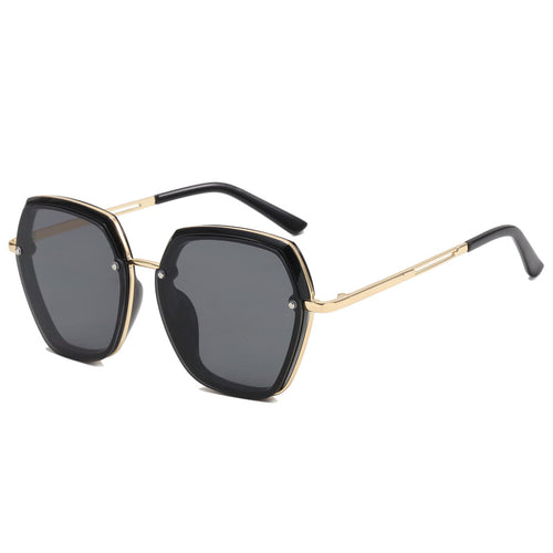 Dame Mote Oversized-solbriller med elegant rammestruktur Luvikno