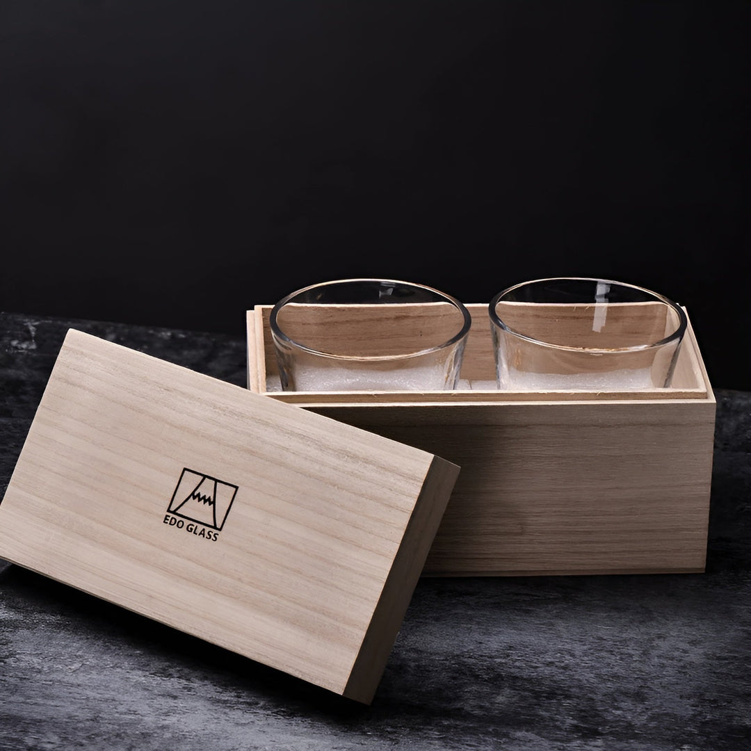Whiskeyglass med Mount Fuji-design – Elegant sett for kjennere | Luvikno