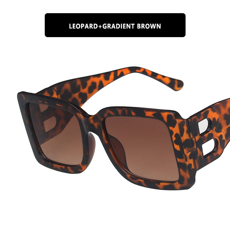 Dame moteriktig solbrille i trendy leoparddesign Luvikno