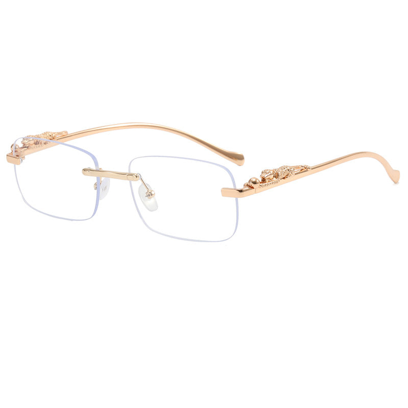 Dame designer solbrille med fin metallramme og luksuriøse detaljer Luvikno