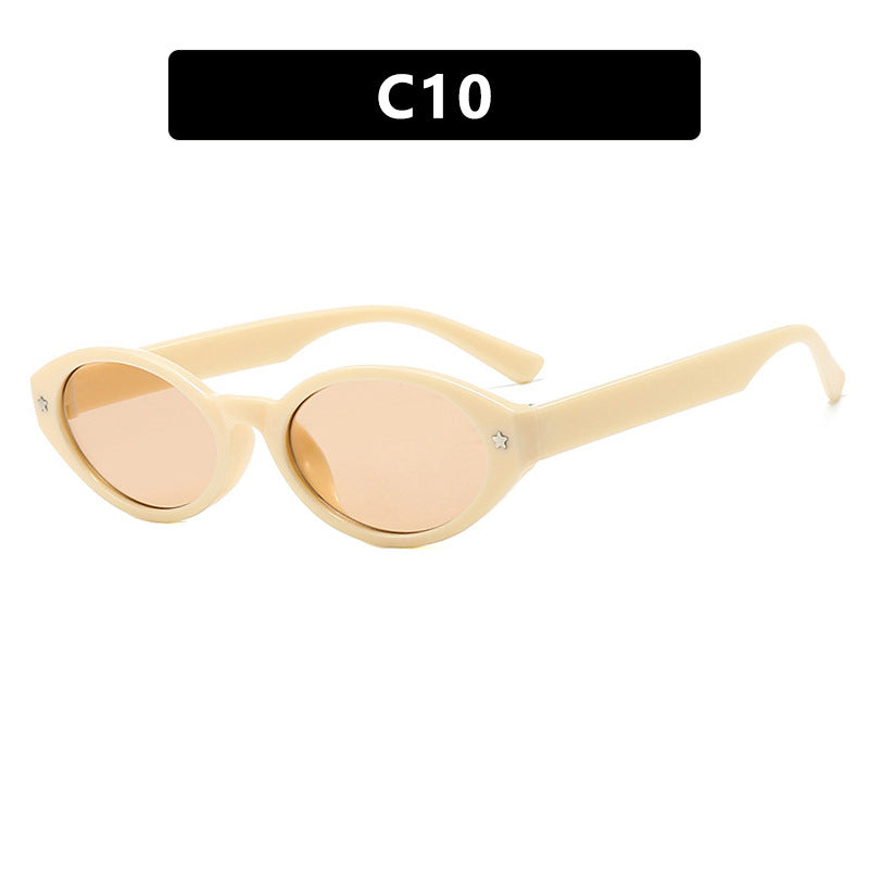 Dame Cat-Eye solbriller med elegant bæreveskedesign Luvikno