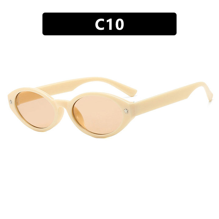 Dame Cat-Eye solbriller med elegant bæreveskedesign Luvikno