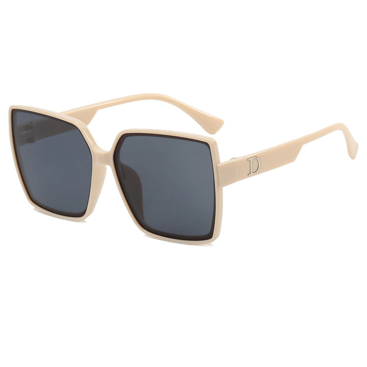 Dame Oversized-solbrille med stilig ramme Luvikno