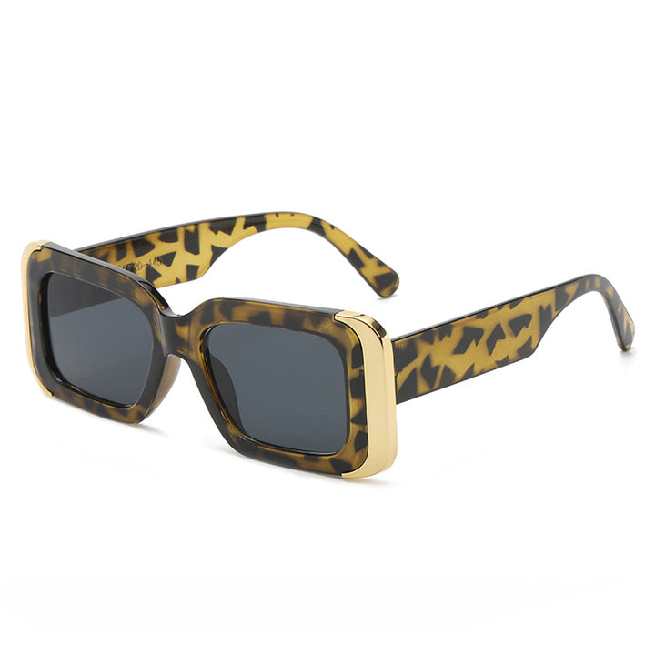 Dame Oversized-solbriller i moderne dyreprint-design Luvikno