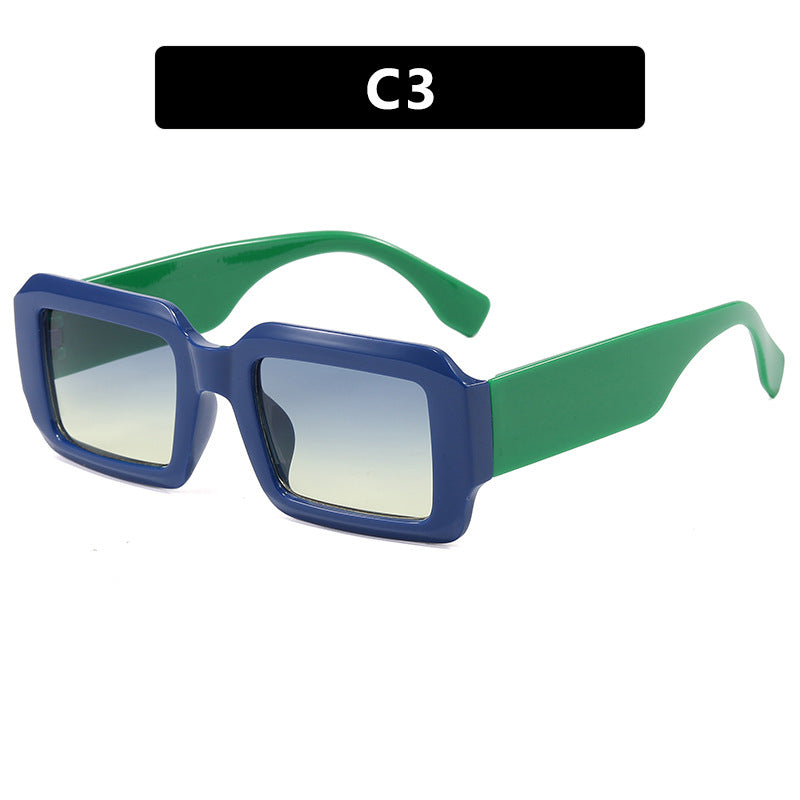 Dame oversized kvadratisk solbrille med moderne plastikkramme Luvikno