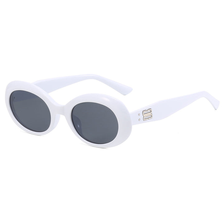 Dame retro-inspirert solbrille med bred ramme Luvikno