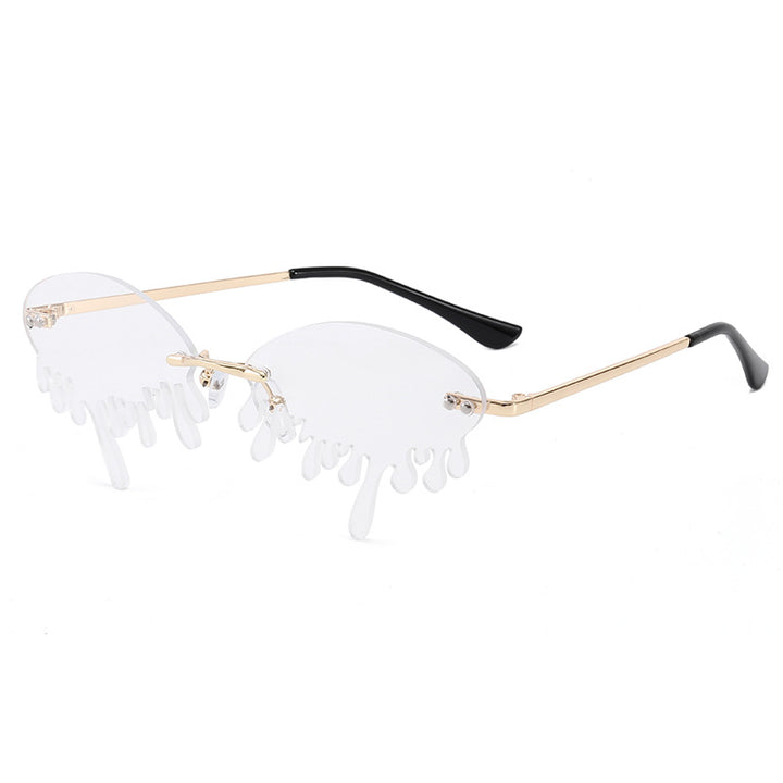 Dame solbrille med kreativ dråpe-design Luvikno