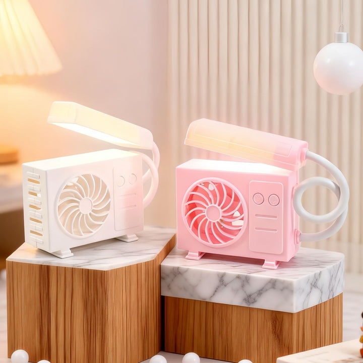 Dame bordlampe med integrert USB-vifte Luvikno