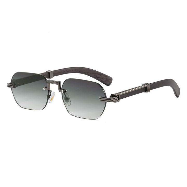 Damer Geometrisk Designer-solbrille med luksuriøs metallramme Luvikno