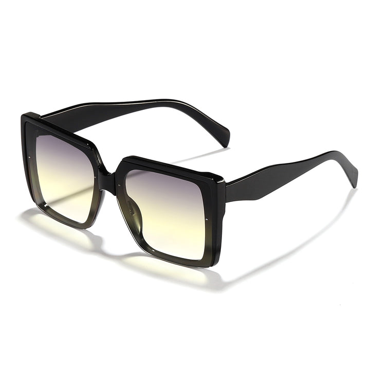 Dame oversized solbrille i trendy kvadratdesign Luvikno