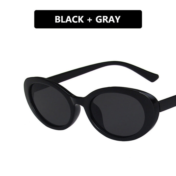 Dame Cat-Eye solbriller med gjennomsiktig ramme og gradient linser Luvikno