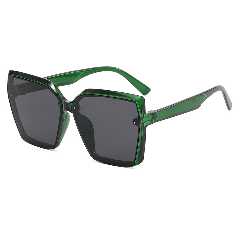 Damer Oversized Solbrille med moderne skilpaddedesign Luvikno