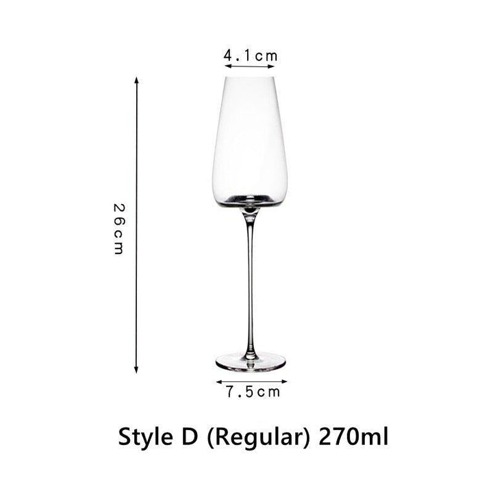 Krystallglass Rød Stilk Burgunder Glass | Luvikno