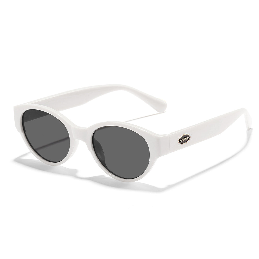 Dame moteriktig solbrille med transparent ramme og ergonomisk design Luvikno
