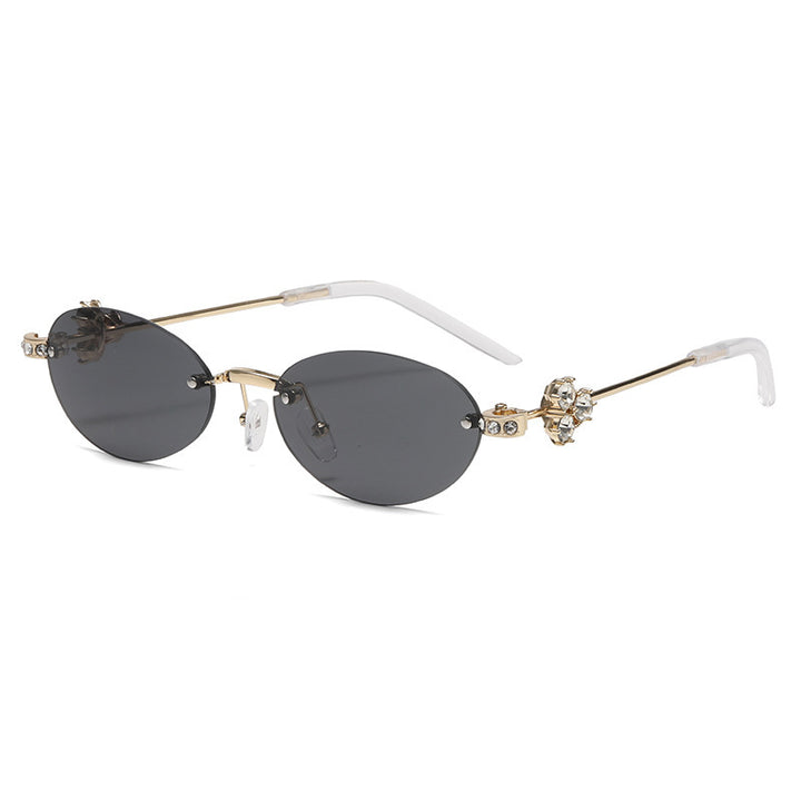 Dame elegant solbrille med geometrisk ramme Luvikno