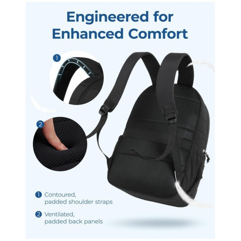 Unisex romslig ryggsekk med isolerte rom og ergonomisk bære-system Luvikno