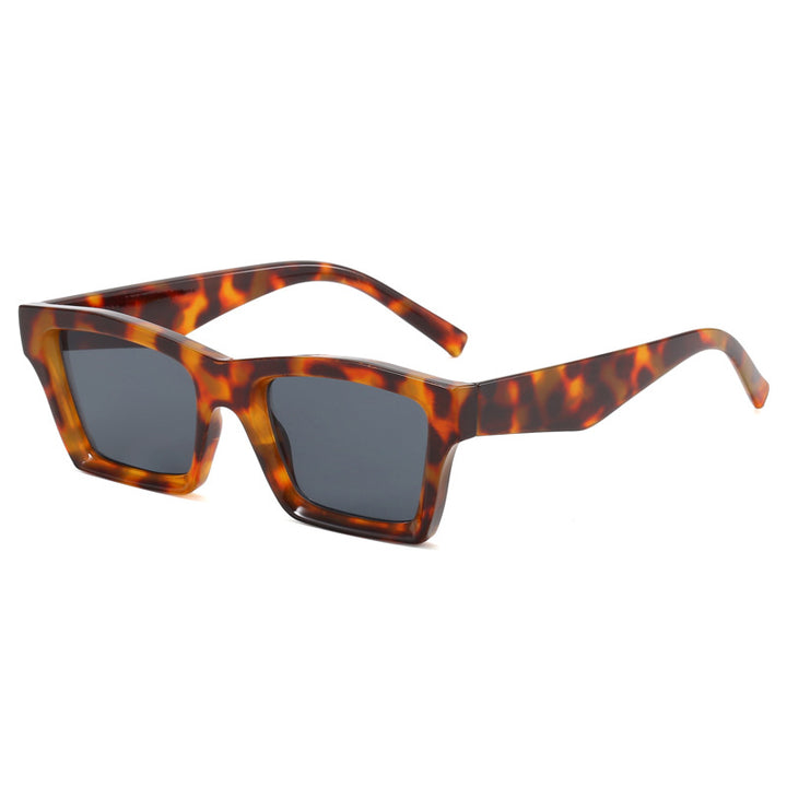 Dame trendy solbriller med bred ramme Luvikno