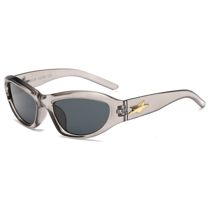 Dame moteriktig solbrille med stilig kattøy-design Luvikno