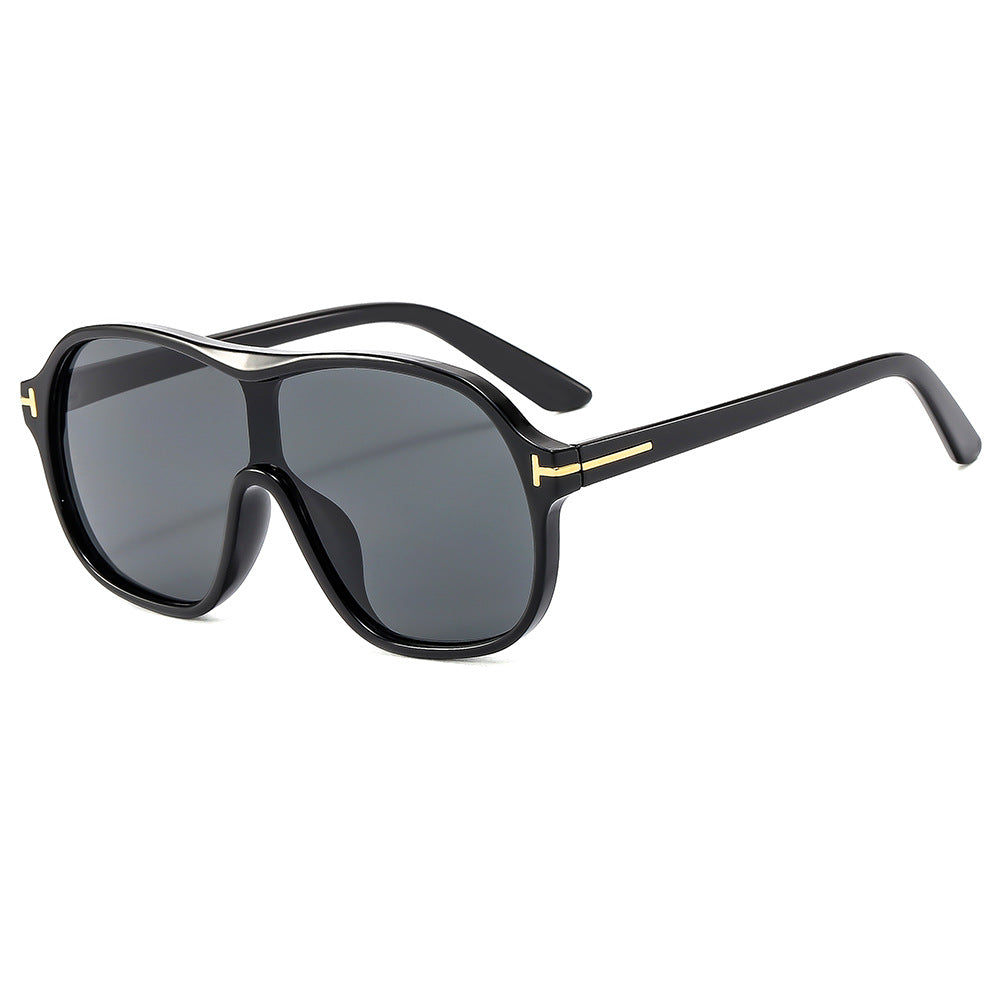 Dame moteriktig oversized solbrille med innovativt design Luvikno