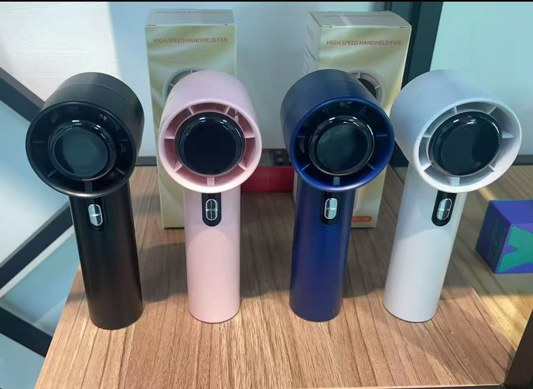 Kjøling Multi-Hastighet Stille Bærbar Oppladbar Håndholdt og Skrivebord Vifte med LED Batteri Display Luvikno