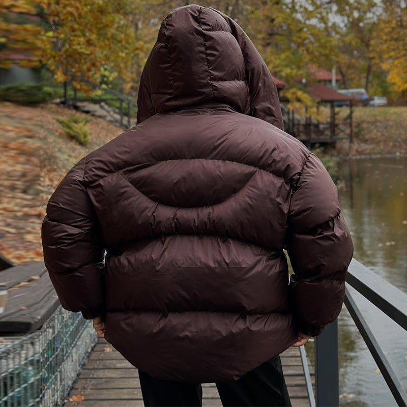 Dame quiltet vinterjakke med oversized hette Luvik