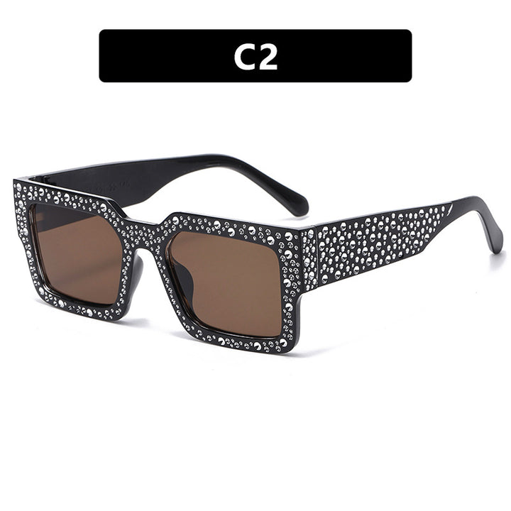 Dame ekstravagant solbrille med glitrende aksent Luvikno