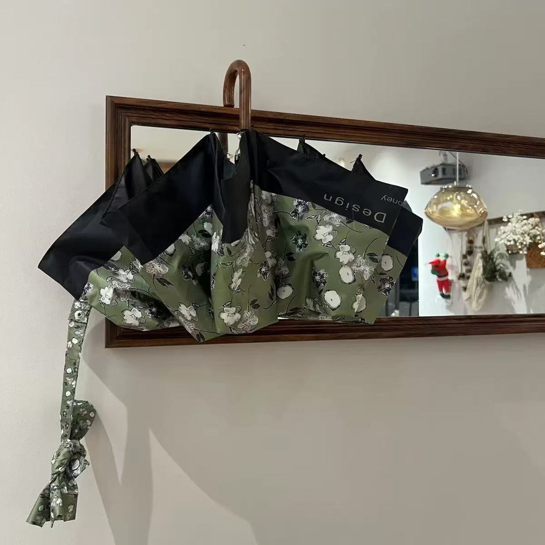 Dame Faltparaply med stilfullt blomsterdesign Luvikno