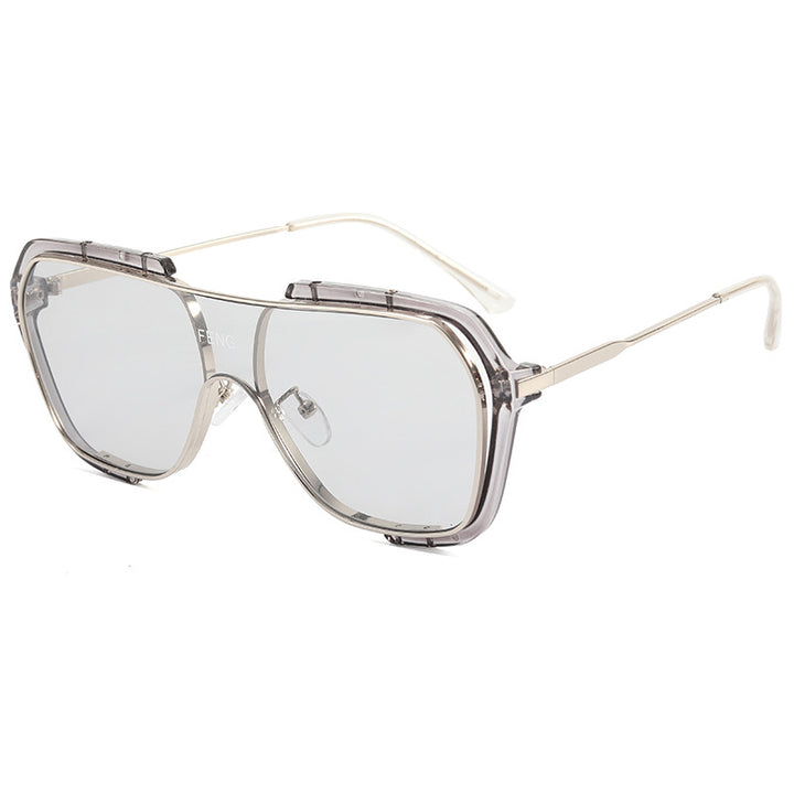 Dame moteriktige oversized solbriller Luvikno