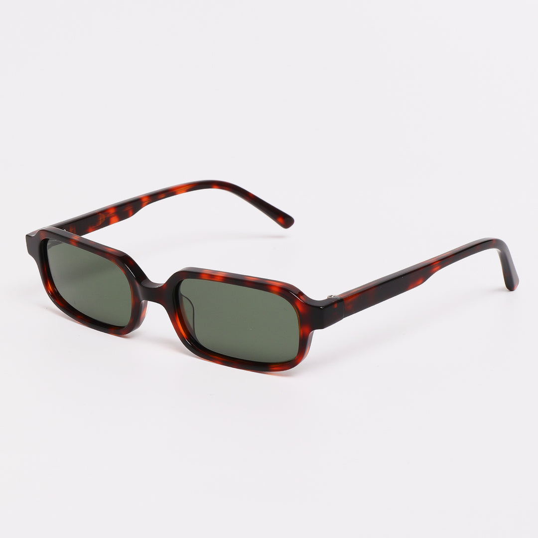 Dame solbrille i moderne, kantete design med høyt utviklede UV-beskyttelseslinser Luvikno