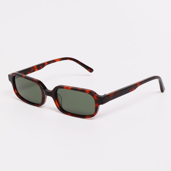 Dame solbrille i moderne, kantete design med høyt utviklede UV-beskyttelseslinser Luvikno