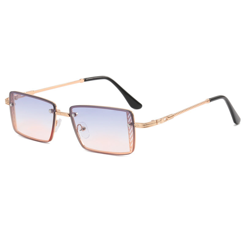 Dame Elegant kvadratisk solbrille med raffinerte rammedetaljer Luvikno