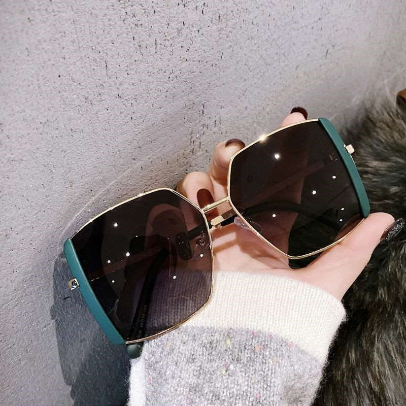 Dame trendy firkantet solbrille Luvikno