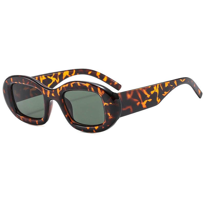 Dame Modisk solbrille med myk, buet ramme Luvikno