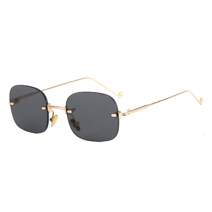 Damer Elegant kvadratisk solbrille med luksuriøs metallramme Luvikno