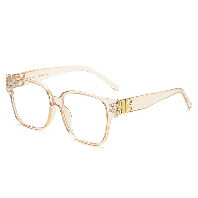 Dame fashionable firkantet solbrille med elegant logo Luvikno