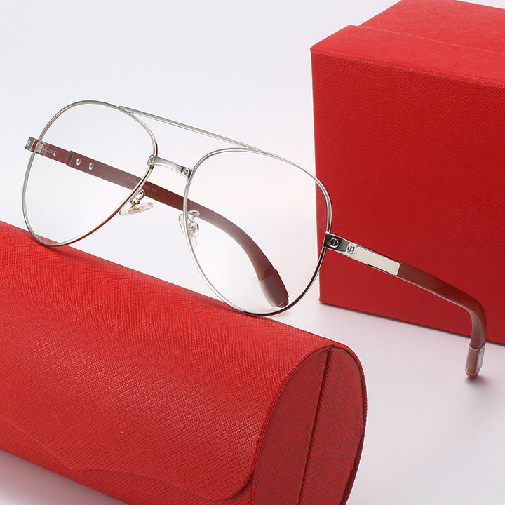 Dame elegant pilot solbrille med fin metallramme og UV-beskyttelse Luvikno