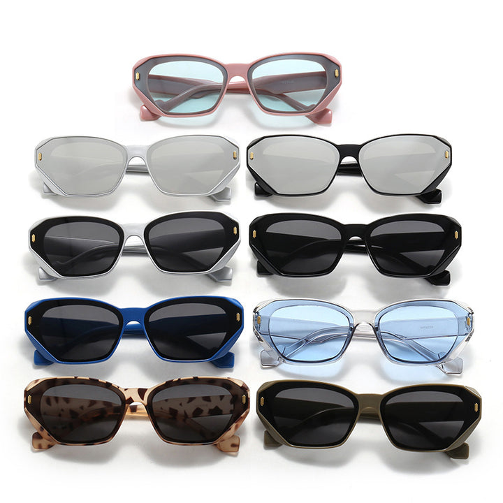 Dame futuristisk diamant-solbrille Luvikno