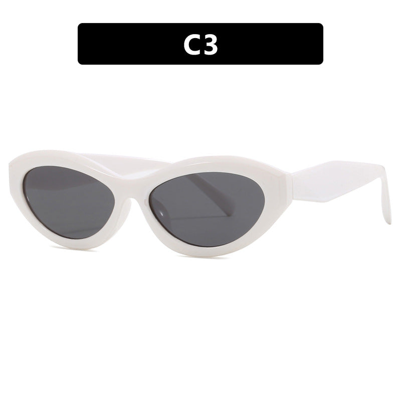 Dame Cat-Eye solbrille med stilig ramme Luvikno
