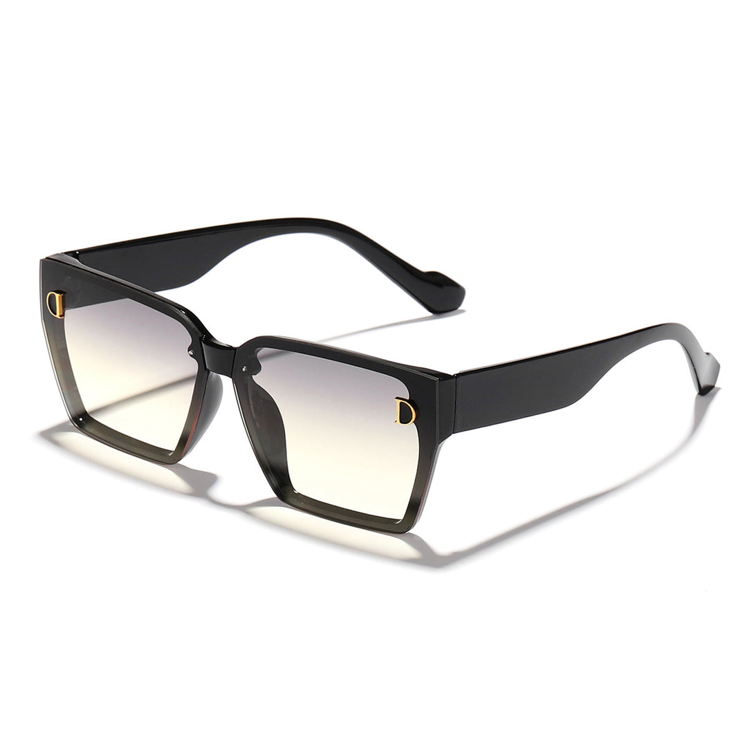 Dame moteriktig solbrille i unikt design med overdimensjonerte glass Luvikno