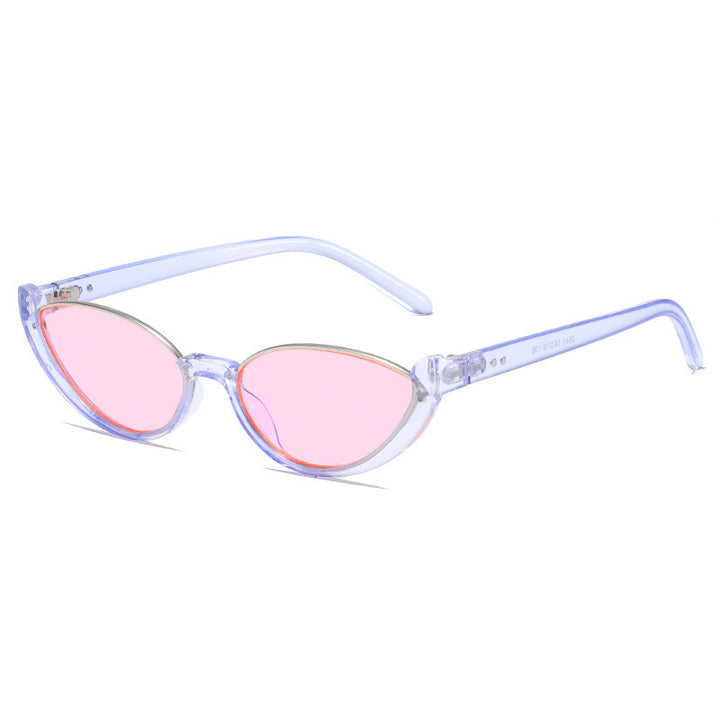 Dame Cat-Eye solbriller med diskret ramme og polarisert glass Luvikno