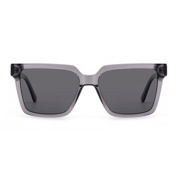 Dame kvadratisk solbrille med moderne plastikkramme og UV-beskyttelse Luvikno